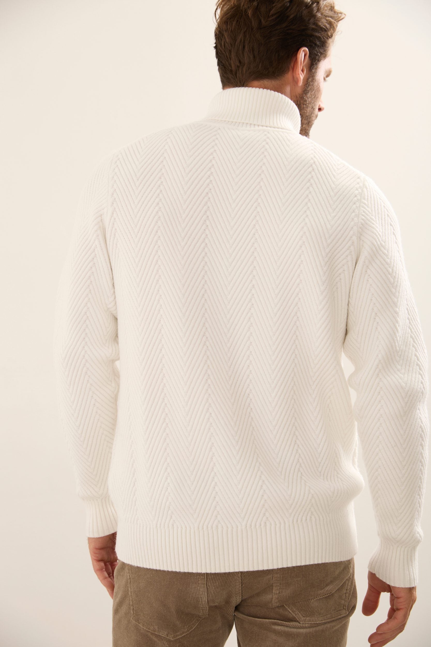 Herringbone Turtle Neck Sweater