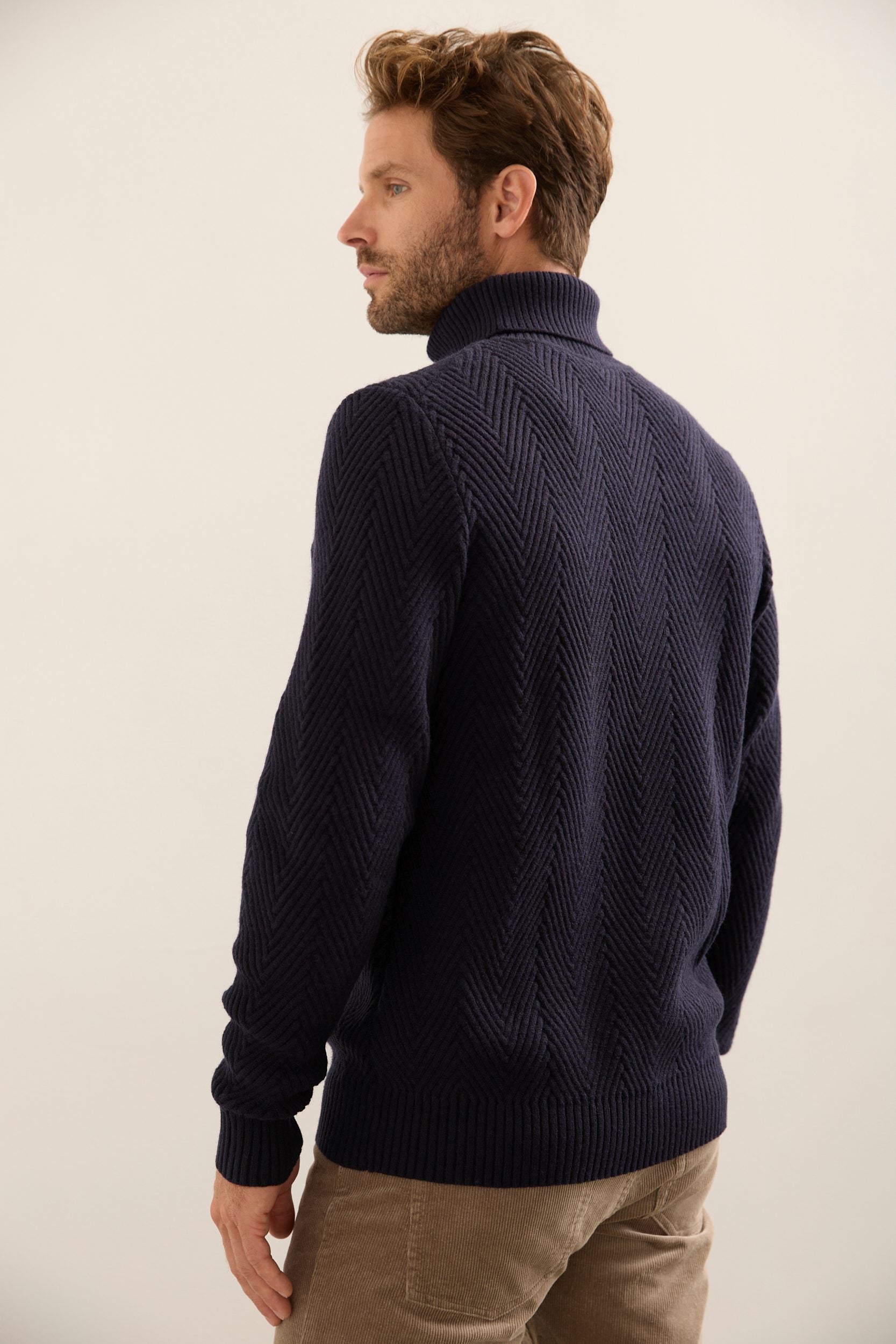 Herringbone Turtle Neck Sweater