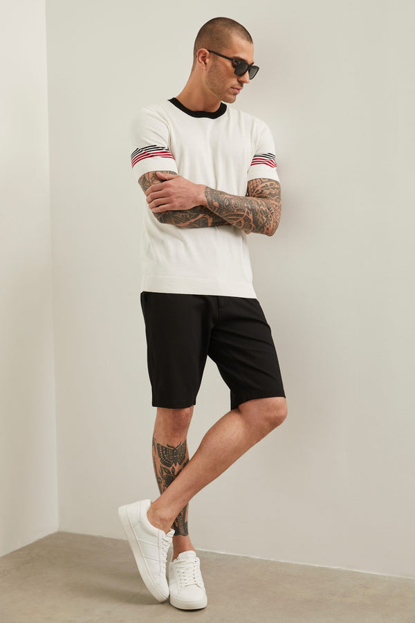 Slash pocket ponte bermuda shorts