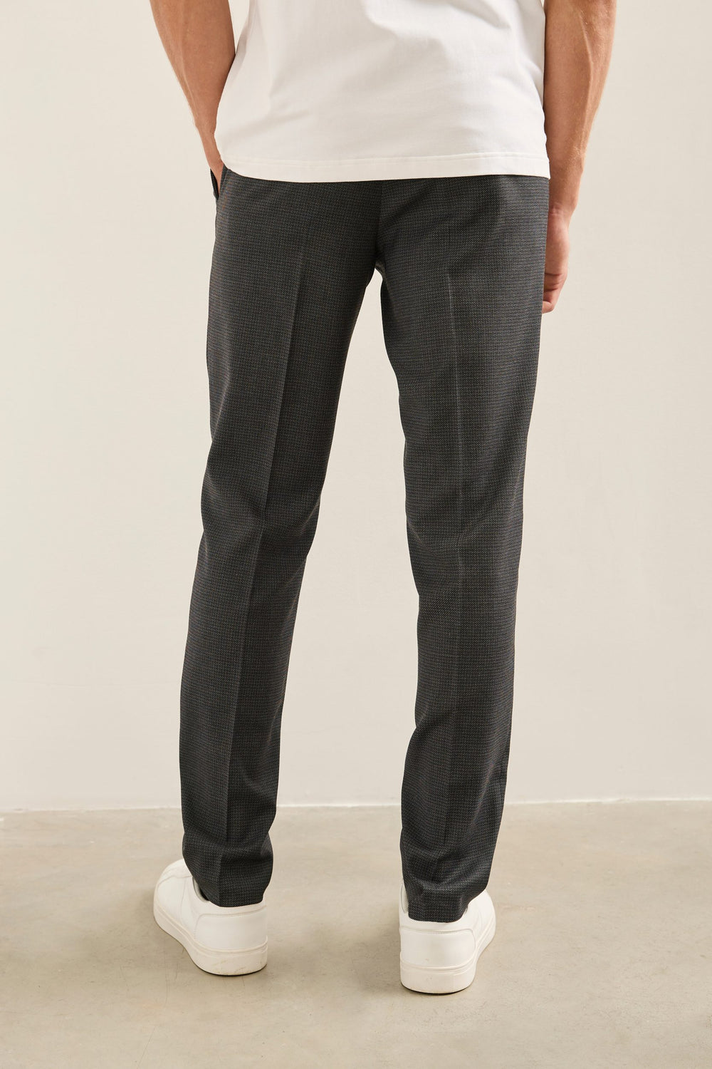 Slash pocket textured urban fit pants