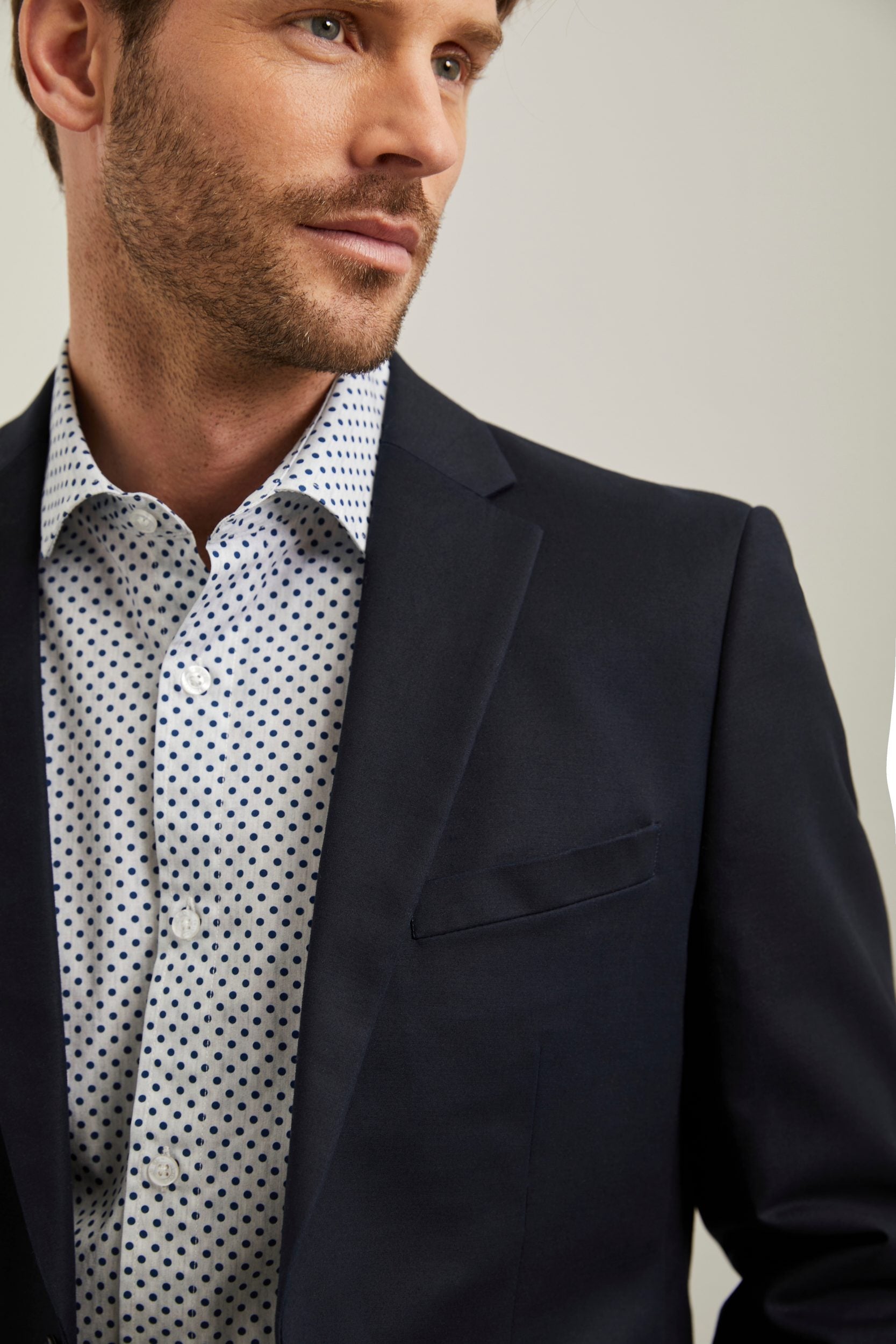Solid colour Fitted blazer