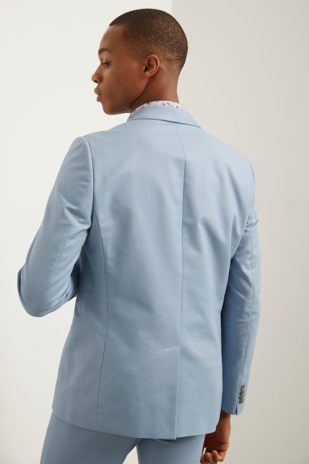 Solid shawl collar Fitted blazer