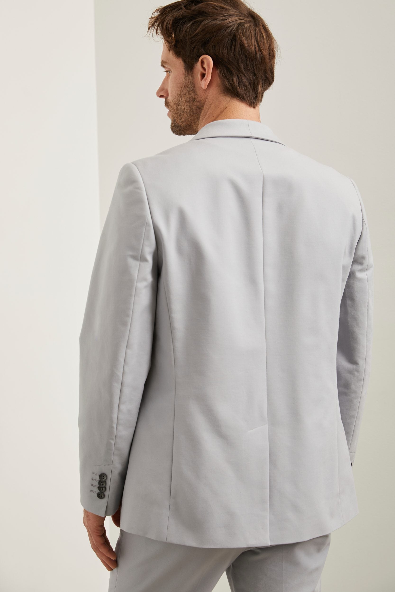 Solid shawl collar Fitted blazer