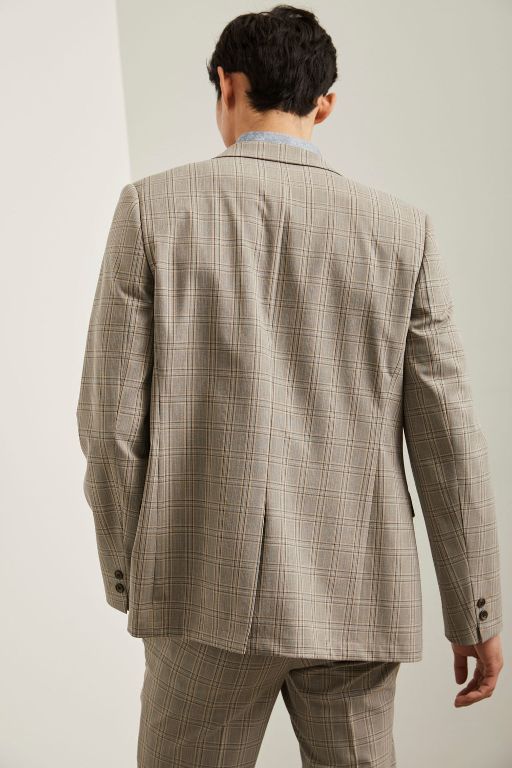 Check fitted blazer