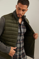 Mixed fabric quilted jacket