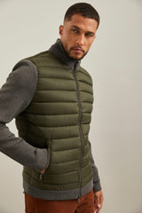 Mixed fabric quilted jacket